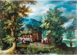 DDSO-4164 Pieter Schoubroeck - Lesní krajina s Abrahamovou pohostinností tří andělů
