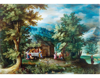 DDSO-4164 Pieter Schoubroeck - Lesní krajina s Abrahamovou pohostinností tří andělů