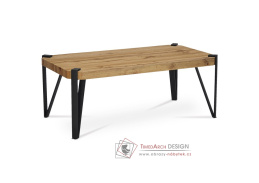 AHG-260 OAK, konferenční stolek 110x60cm, černá / dub divoký