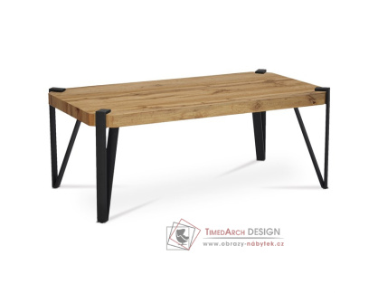 AHG-260 OAK, konferenční stolek 110x60cm, černá / dub divoký