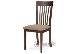 BC-3950 WAL, jídelní židle, ořech / látka krémová