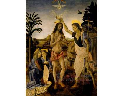 VR1-27 Andrea del Verrocchio a Leonardo da Vinci - Křest Ježíše Krista