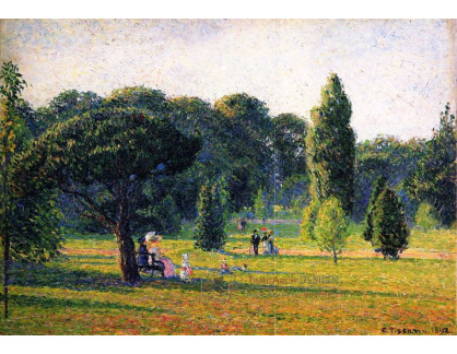 VCP-144 Camille Pissarro - Zahrady v Kew při západu slunce