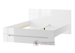 SELENE 35, postel 180x200cm, bílá / bílý lesk