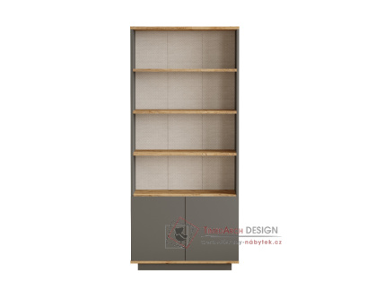 MIERU, regál 2-dveřový, borovice / antracit