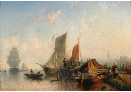 A-5429 Johann Adolf Rust - Lodě v Anchor in an Estuary