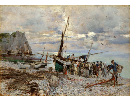 A-7397 Giovanni Boldini - Návrat rybářských lodí do Etretatu