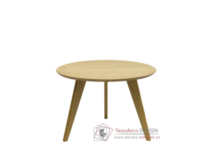 K603 ANDY, konferenční stolek pr. 70cm, dubový masiv