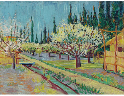 VR2-66 Vincent van Gogh - Kvetoucí sad obklopený cypřiši