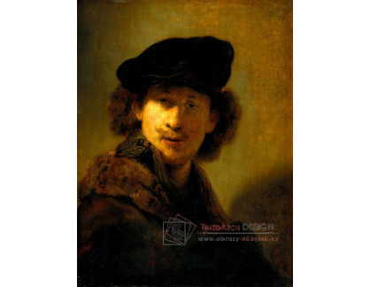 VR4-10 Rembrandt - Autoportrét v baretu