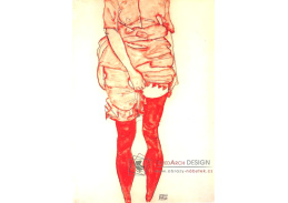 VES 175 Egon Schiele - Stojící žena v červeném