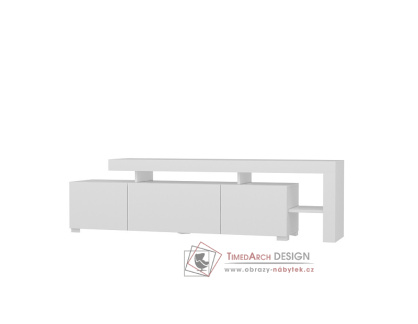 BELIZ, televizní stolek 3-dveřový, bílá
