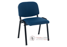 ISO ECO, konferenční židle, černá / látka tmavě modrá