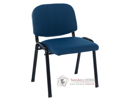 ISO ECO, konferenční židle, černá / látka tmavě modrá