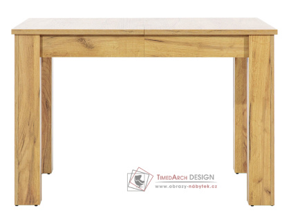 SNOBI SB14, jídelní stůl rozkládací 90x112-145-178cm, dub craft zlatý