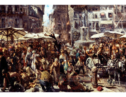 DDSO-3073 Adolph von Menzel - Piazza Erbe ve Veroně