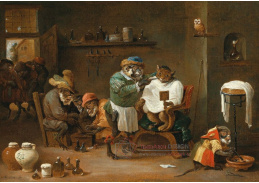 D-5799 Abraham Teniers - Kočka v holičství provozovaném opicí