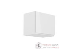 AURORA , horní kuchyňská skříňka G50K, bílá / bílý lesk