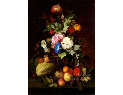 A-1483 Otto Diderich Ottesen - Zátiší s ovocem a květinami