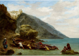 D-7166 Eugene Delacroix - Pohled na Tanger z moře