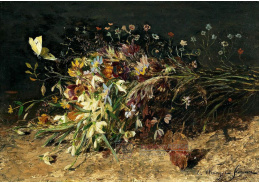 D-9628 Olga Wisinger-Florian - Kytice jarních květin se sněženkami