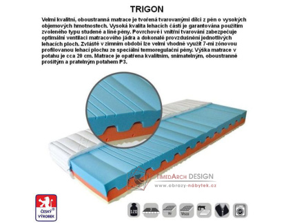 TRIGON, matrace pěnová 140x200cm