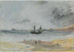 D-6246 Joseph Mallord William Turner - Loď na mělčině u Brightonu
