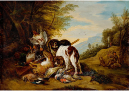 D-8727 Adriaen de Greef - Lovecké zátiší v krajině