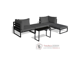 AZ-L1761 GREY, zahradní set 2+1, antracit / látka tmavě šedá