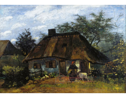 R2-1172 Vincent van Gogh - Dům na vesnici a žena s kozou