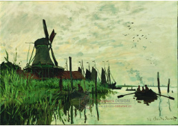 VCM 162 Claude Monet - Mlýny ve Westzijderveld poblíž Zaandamu