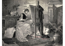 Jakub Schikaneder - Malířka v ateliéru