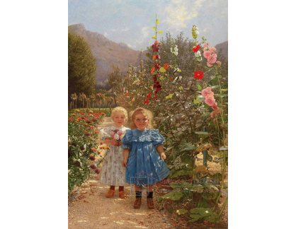DDSO-1976 Frigyes Rudolf Friedrich Miess - Dvě dívky v kvetoucí zahradě