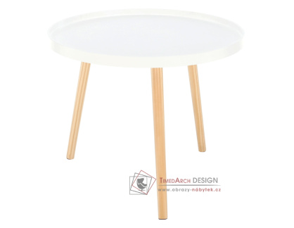 SANSE 1, příruční stolek, přírodní / bílá