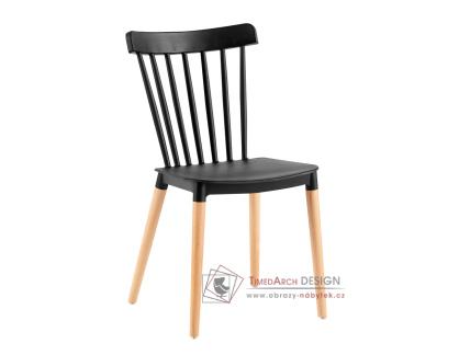 ZOSIMA, jídelní židle, buk / plast černý