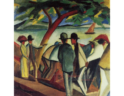 A-6082 August Macke - Turisté u jezera