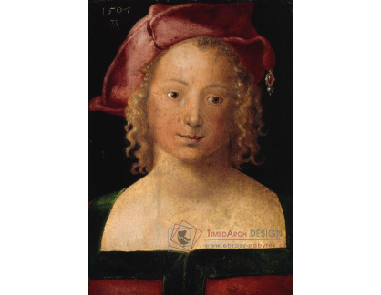 VR12-55 Albrecht Dürer - Portrét dívky s červeným baretem