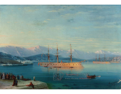 DDSO-3624 Ivan Konstantinovič Ajvazovskij - Francouzské lodě odjíždějící od Černého moře