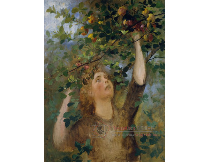 D-8233 Anton Romako - Dívka trhající jablko