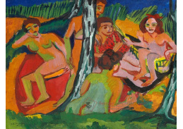 A-6887 Ernst Ludwig Kirchner - Lesní scéna