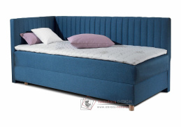 NOVO, čalouněná postel rohová - boxspring 90x200cm, výběr provedení
