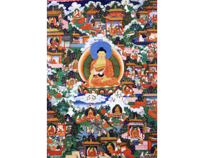 D-9928 Šákjamuni Buddha s legendárními scénami Avadana