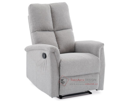 TV-916 SIL2, relaxační křeslo, látka světle šedá