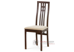 BC-2482 WAL, jídelní židle, ořech / látka krémová