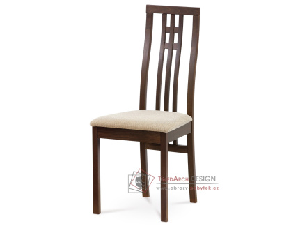 BC-2482 WAL, jídelní židle, ořech / látka krémová