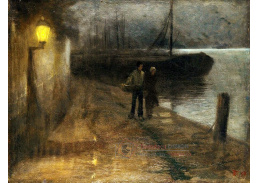 Jakub Schikaneder - Noční nábřeží