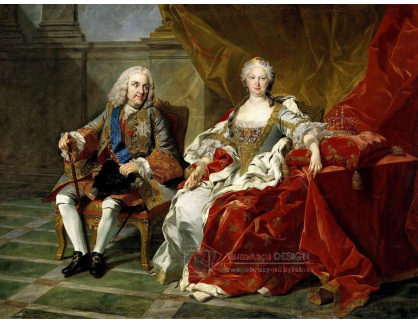 VF167 Louis-Michel van Loo - Portrét Philip V a Elizabeth Farnese