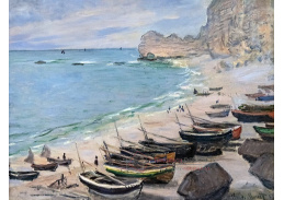 A-279 Claude Monet - Lodě na pláži v Etretatu