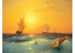 VR-348 Ivan Konstantinovič Ajvazovskij - Americké lodě u Gibraltaru