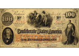 VP198 Stodolarová bankovka Konfederace z roku 1863